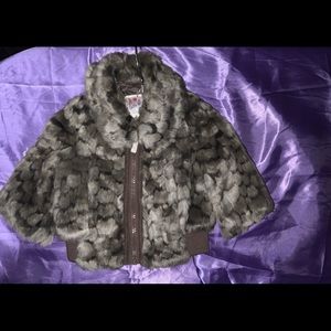 NWT Juicy Couture rare faux fur coat!.
